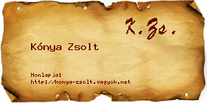 Kónya Zsolt névjegykártya